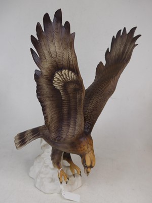 Lot 17 - A Royal Dux porcelain model of an eagle, h.46cm