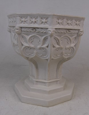 Lot 32 - A 19th century Minton parian model of a Gothic...