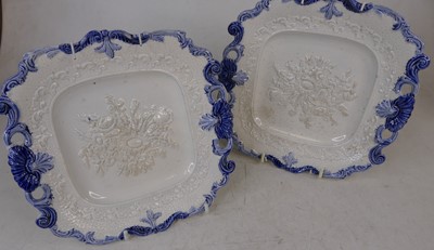 Lot 36 - A pair of 19th century moulded pearlware...
