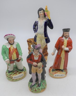 Lot 55 - A collection of four Victorian Staffordshire...