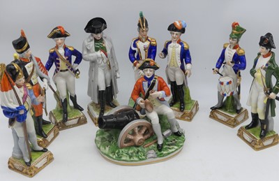 Lot 67 - A collection of Naples porcelain figures of...