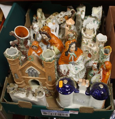 Lot 89 - A collection of Victorian Staffordshire...