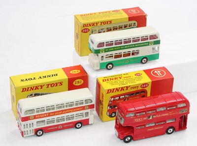 Lot 1230 - Dinky Toys boxed group of 3 buses comprising...