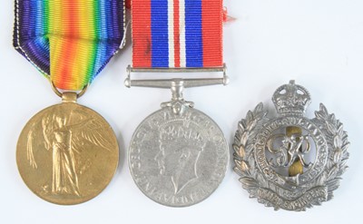 Lot 601 - A WW I Victory medal, naming 25689 PTE. H.J....