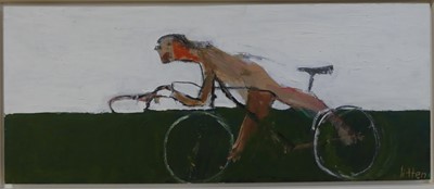 Lot 170 - Andrew Litten (b.1970) - Cyclist, oil and...