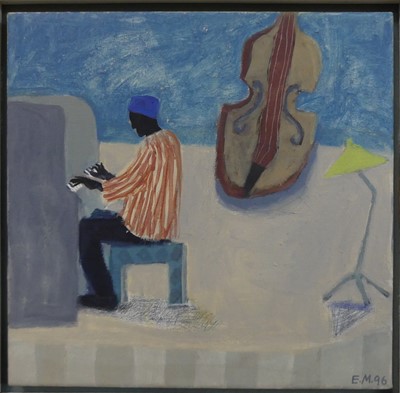 Lot 229 - Emma McClure (b.1962) - The Piano Player, oil...