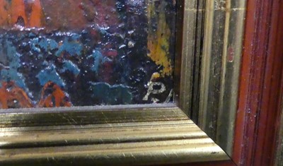 Lot 203 - Peter Nikolov - Red House, palette knife oil...
