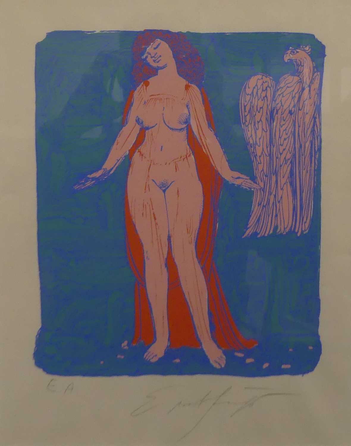 Lot 1023 - Ernst Fuchs (1930-2015) - Naked Woman with