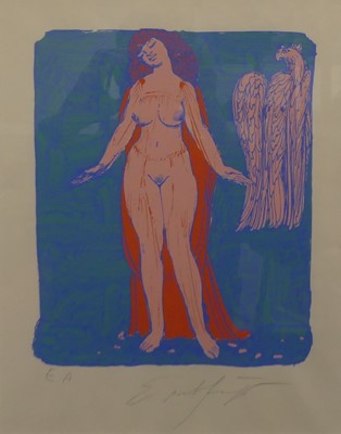 Lot 188 - Ernst Fuchs (1930-2015) - Naked Woman with...