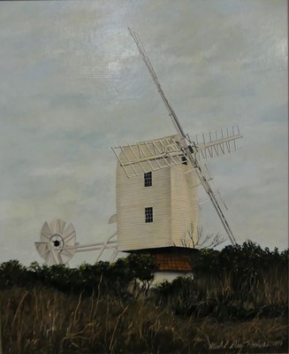 Lot 240 - Michel des Rochers (b.1938) - Windmill, oil on...