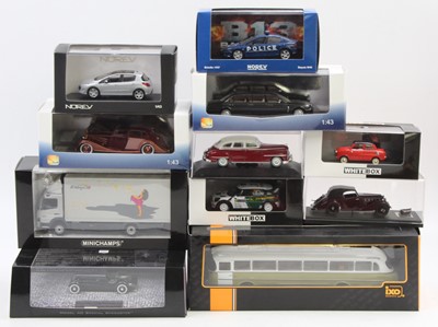 Lot 1891 - One box containing mixed Minichamps, White Box,...