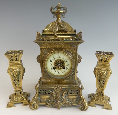 Lot 2382 - A late 19th century French cast and gilt brass...