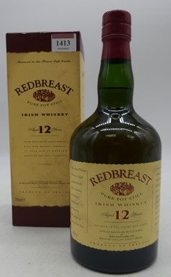 Lot 1413 - Red Breast aged 12 years Irish whiskey, 70cl,...