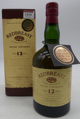 Lot 1414 - Red Breast aged 12 years Irish whisky, 70cl,...