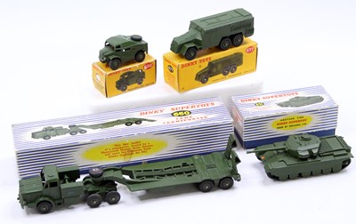 Lot 1210 - Dinky Toys boxed military diecast group of 4...