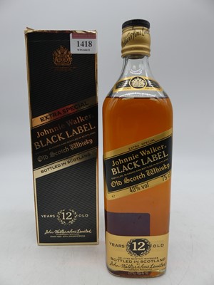 Lot 1418 - Johnnie Walker Black Label 12 year old Old...