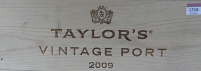 Lot 1318 - Taylor's vintage port, 2009, six bottles (OWC)