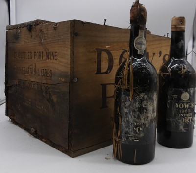 Lot 1324 - Dow's vintage port, 1963, eight bottles (OWC)