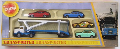 Lot 1301 - A Corgi Juniors No. 3105 Transporter Gift Set,...