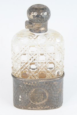 Lot 770 - A late Victorian pocket hip flask, having a...