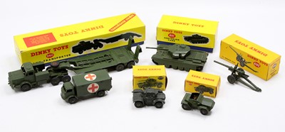 Lot 1207 - Dinky Toys military group of 6 comprising No....