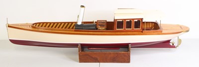 Lot 103 - A scratch-built GRP wooden hulled model of a...