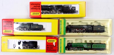 Lot 526 - Five various boxed Hornby Minitrix N gauge...