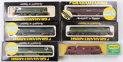 Lot 528 - Six boxed Graham Farish and Minitrix N gauge...