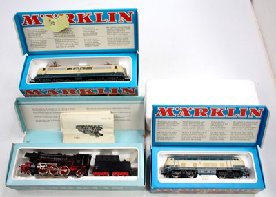 Lot 704 - Marklin locomotive group, H0 scale, to include,...