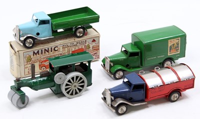 Lot 1592 - Triang Minic tinplate clockwork model group of...