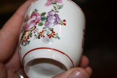 Lot 2036 - A Lowestoft porcelain coffee can, circa 1780,...