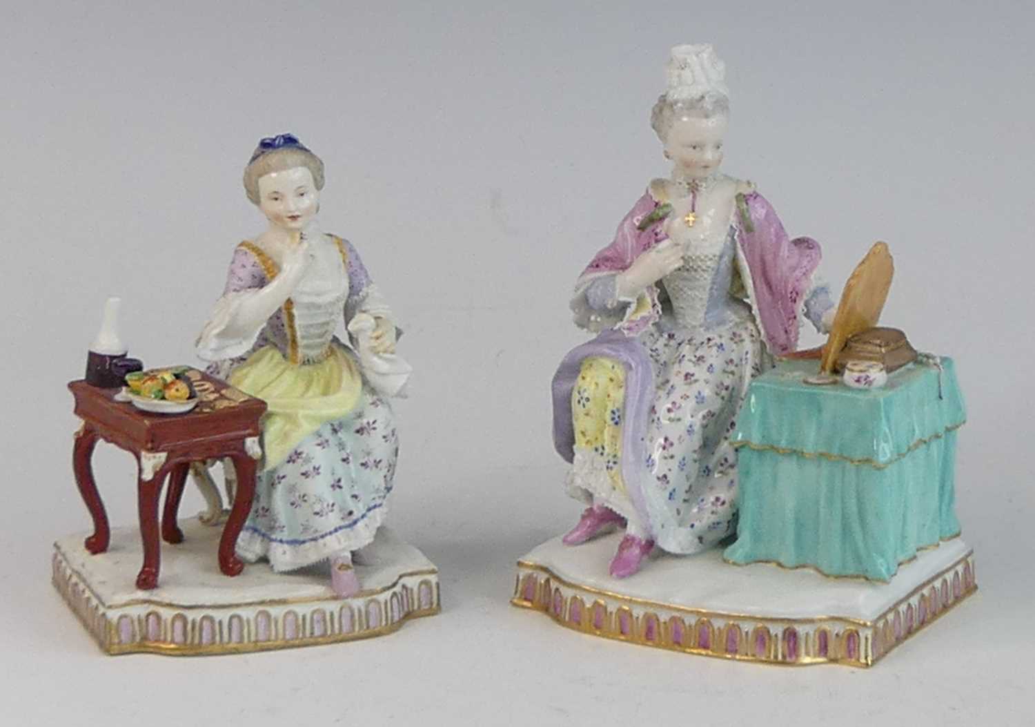 Lot 2056 - A Meissen porcelain figure of a lady, late...