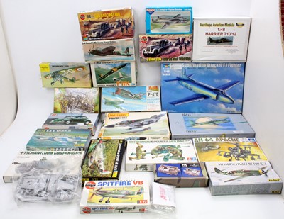 Lot 1770 - Two boxes of boxed military plastic and resin...