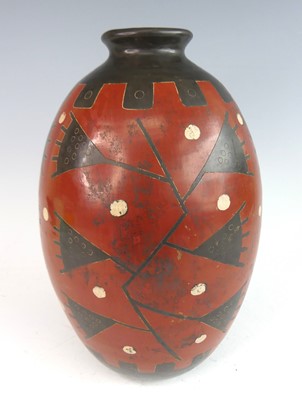 Lot 11 - An African Art Deco period earthenware vase,...