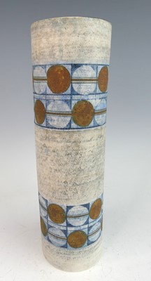 Lot 45 - A large 1970s Troika cylindrical pottery vase,...