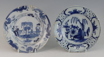Lot 2045 - A Delft blue and white plate, 18th century,...