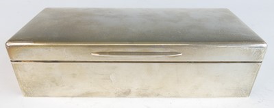 Lot 90 - A mid-20th century silver table cigarette box,...