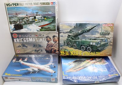 Lot 1754 - One box of five mixed scale aircraft and...