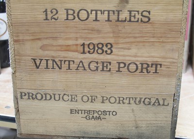 Lot 1328 - Dow's Vintage Port 1983 12 bottles, OWC