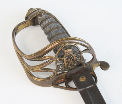 Lot 582 - An 1845 Infantry Officer's sword, having an...