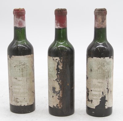 Lot 1123 - Chateau de Pez 1964, Saint-Estephe, three half...