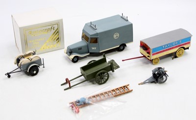 Lot 1506 - A small collection of scratch built wooden and...