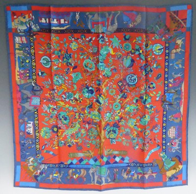 Lot 109 - Hermès - a Fantaisies Indiennes silk scarf,...