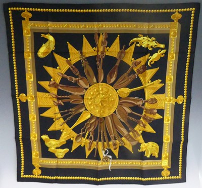 Lot 110 - Hermès - a Cuillers d'Afrique silk...