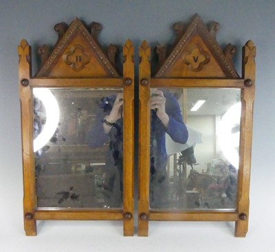 Lot 262 - A pair of ecclesiastical Arts & Crafts oak...