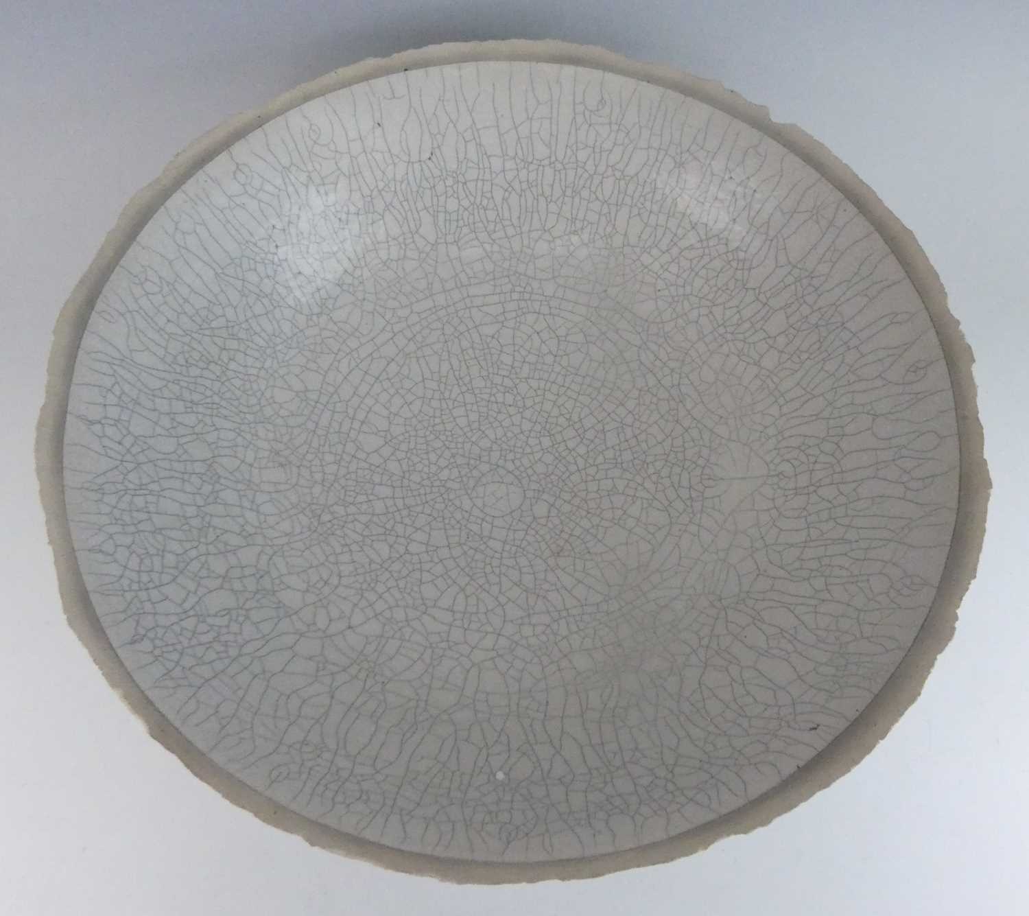 Lot 43 - In the style of Lucie Rie - a large crackle...