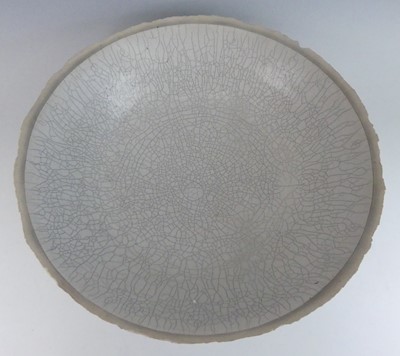 Lot 43 - In the style of Lucie Rie - a large crackle...