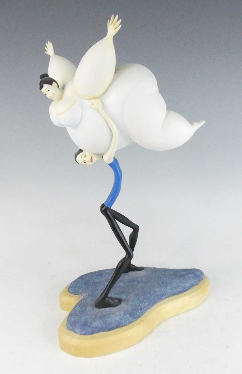 Lot 30 - Sarah Jane Szikora - Swan lake, painted resin...