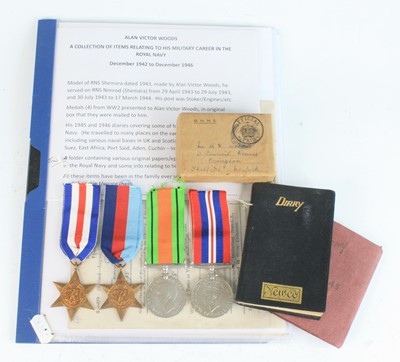 Lot 707 - KX 164584 Alan Victor Woods Royal Navy, a...