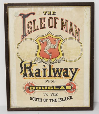 Lot 3067 - A framed poster print 'The Isle of Man Railway...